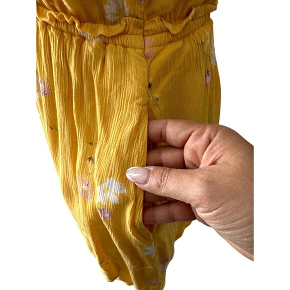 Abercrombie Kids Yellow Floral Mini Dress Sz 13/14 - Picture 4 of 7
